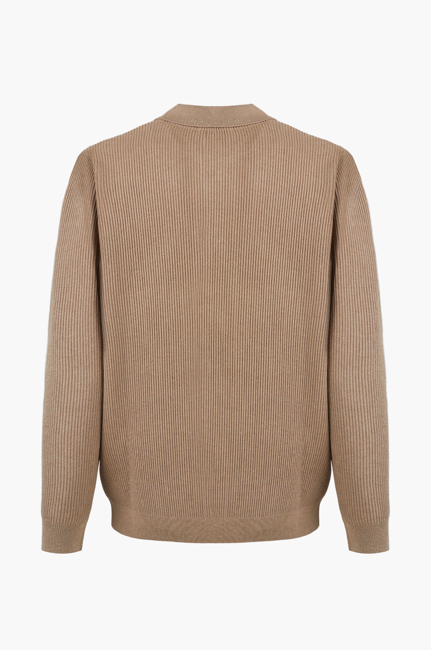 Cardigan con trama collo camicia