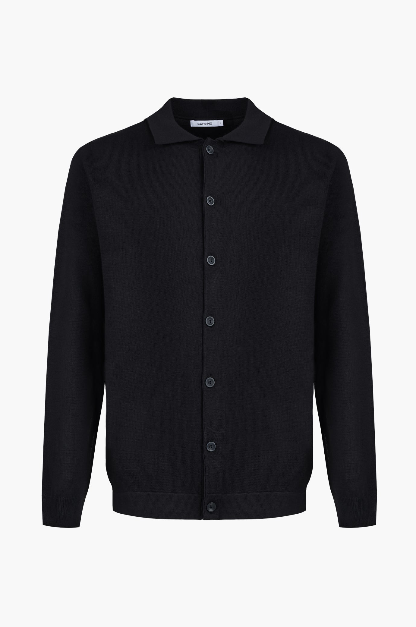 Cardigan con trama collo camicia