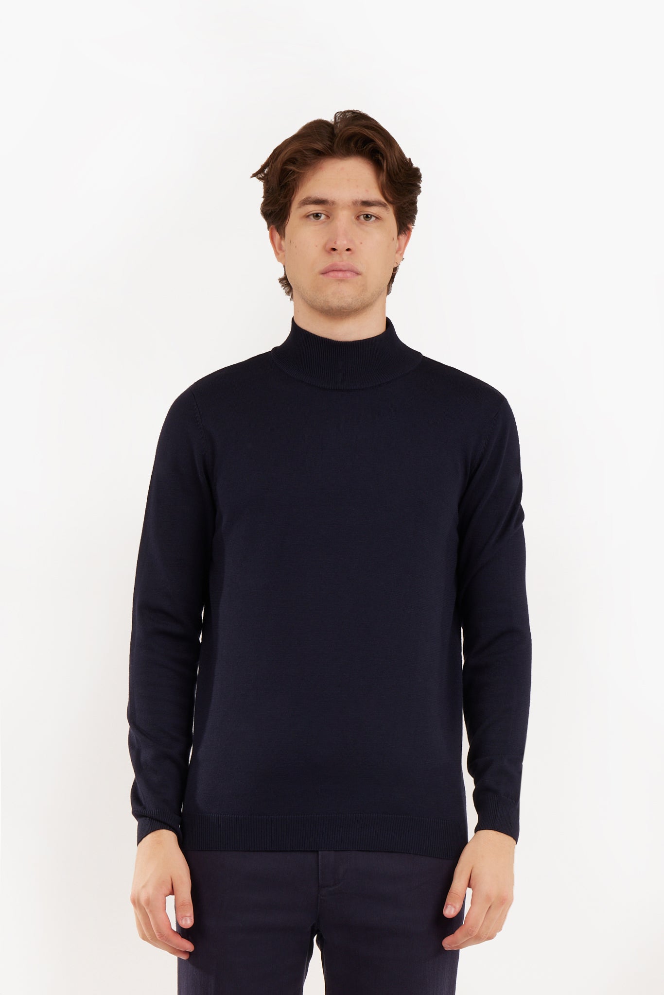 Pullover lupetto con trama