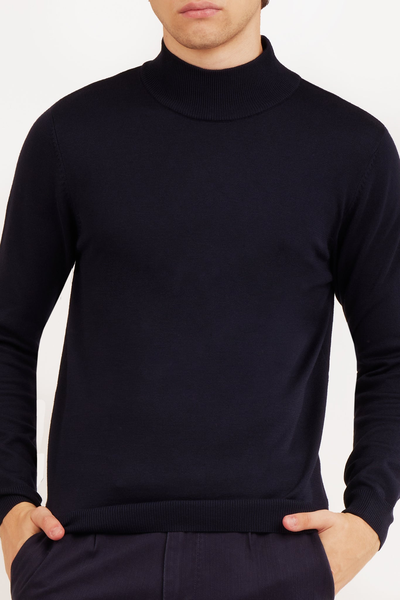 Pullover lupetto con trama