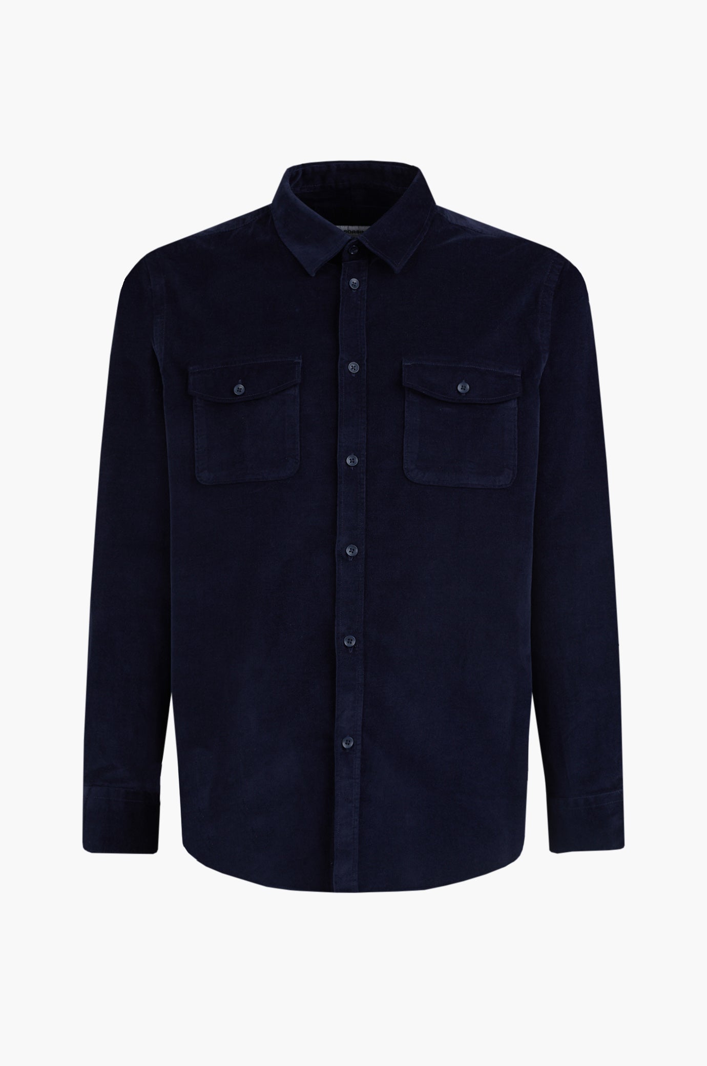 Camicia regular fit in velluto