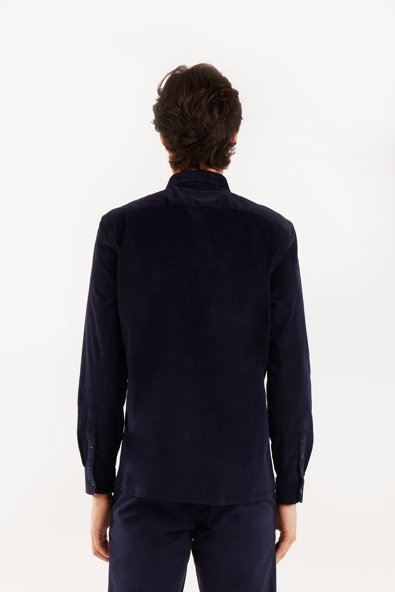 Camicia regular fit in velluto