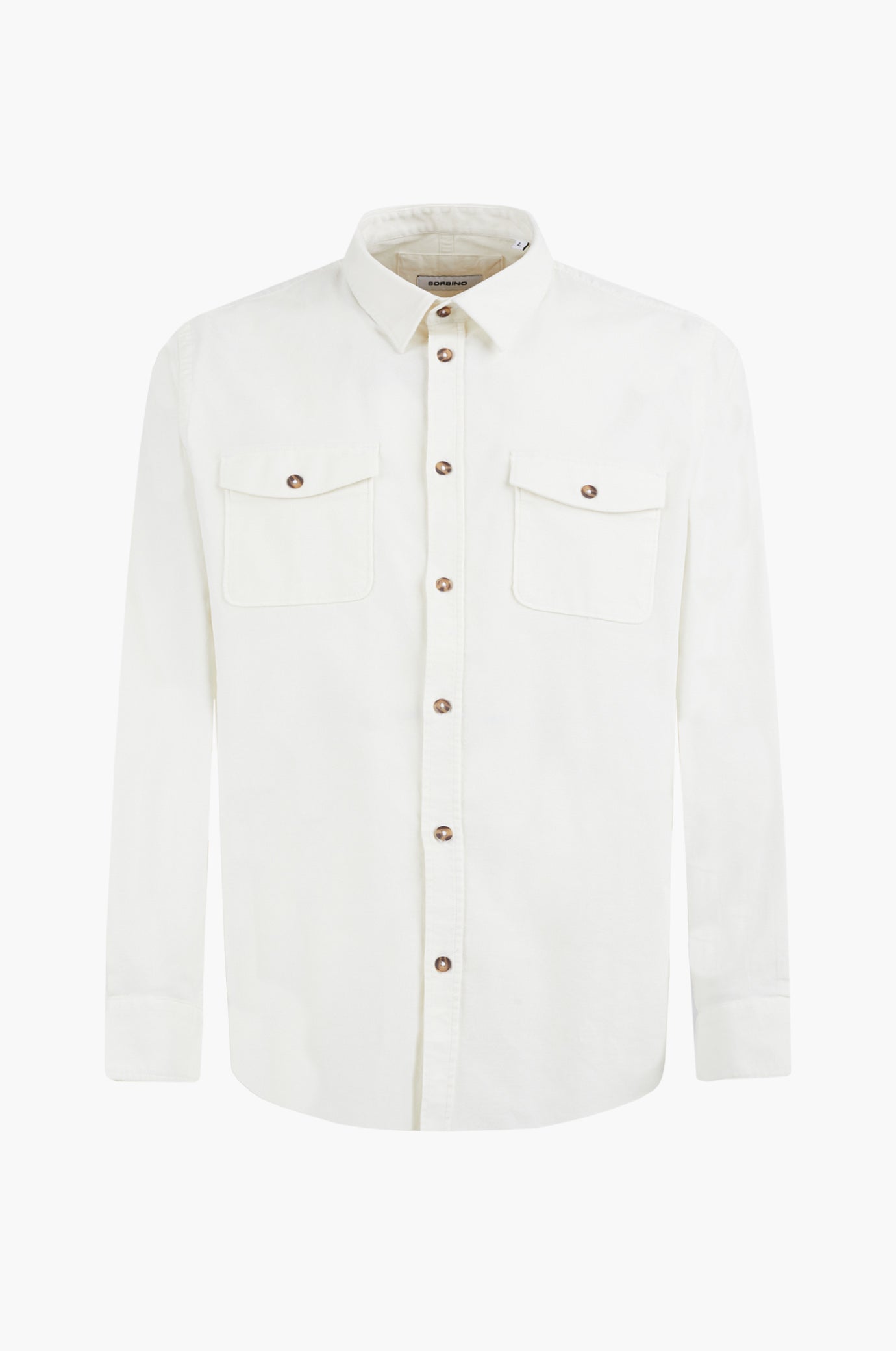 Camicia regular fit in velluto