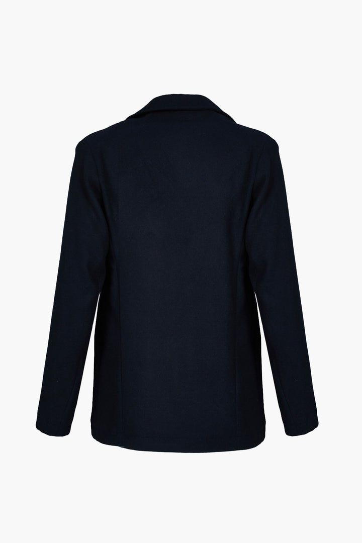 Cappotto peacot misto lana|Colore:Blu/navy