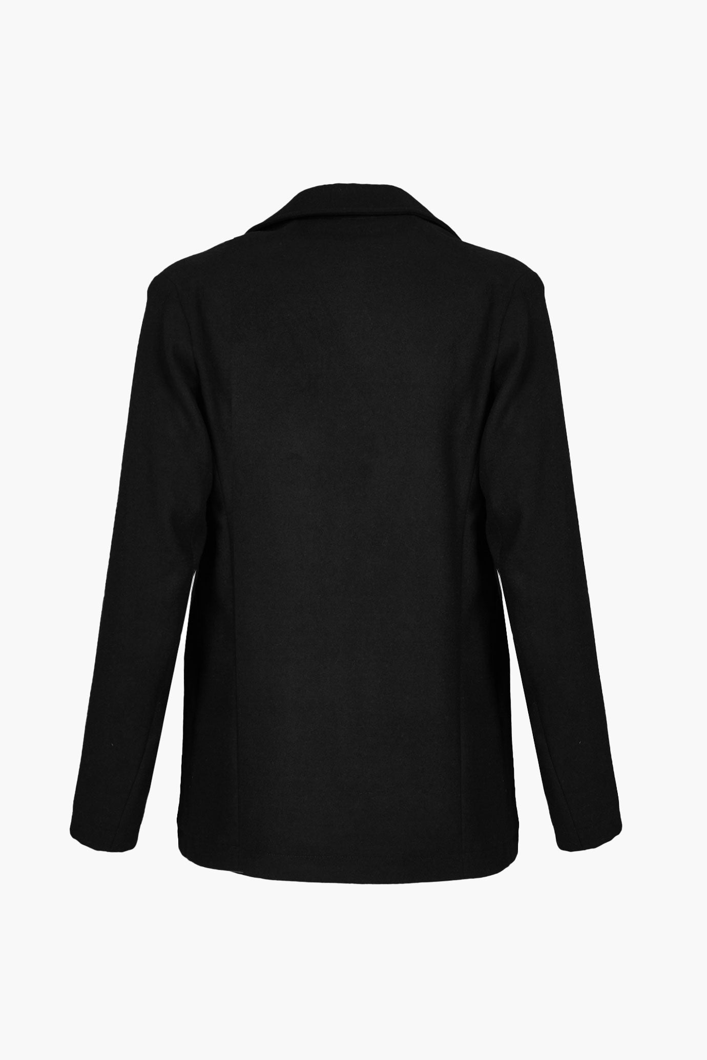 Cappotto peacot misto lana|Colore:Nero