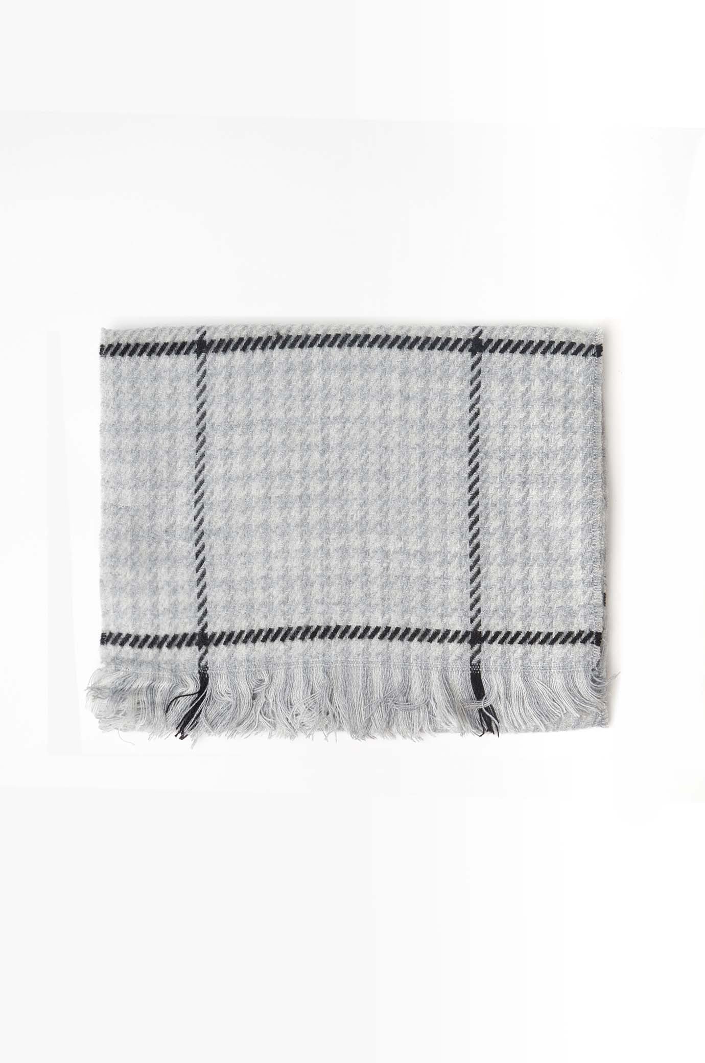 Sciarpa con frange|Colore:Grigio