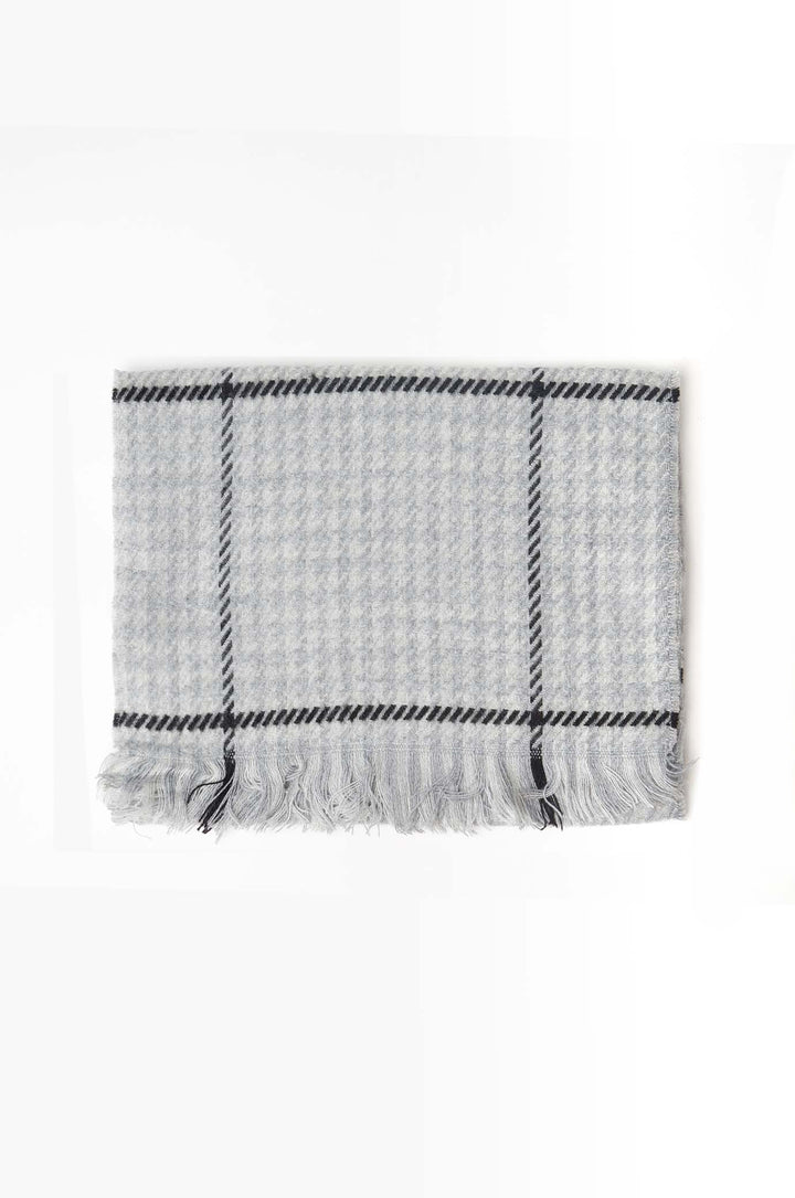 Sciarpa con frange|Colore:Grigio