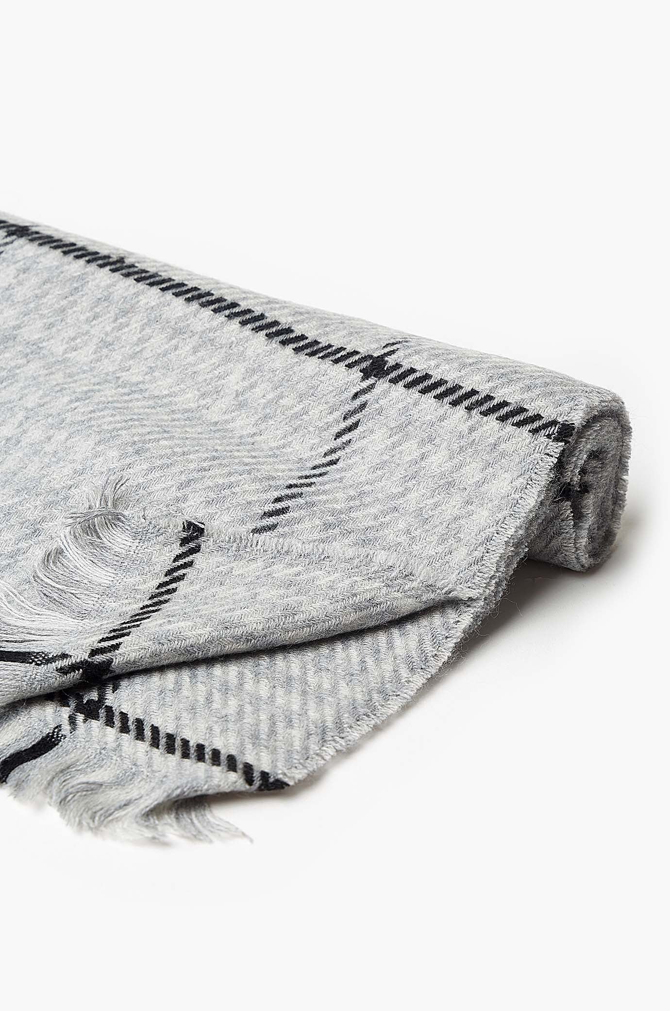 Sciarpa con frange|Colore:Grigio