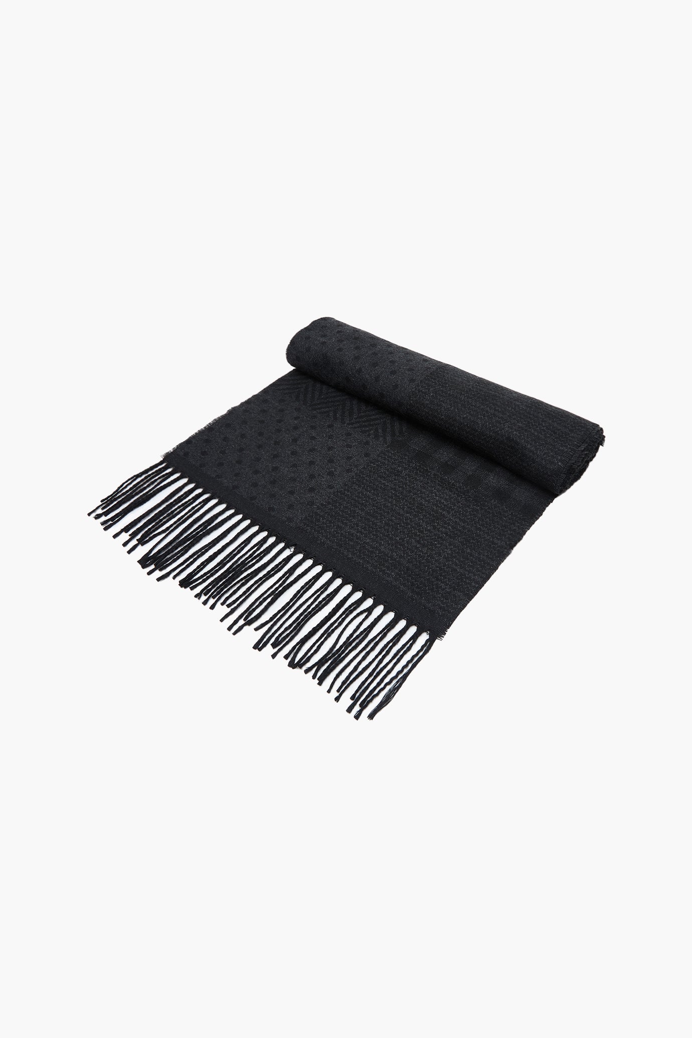 Sciarpa con motivo|Colore:Nero