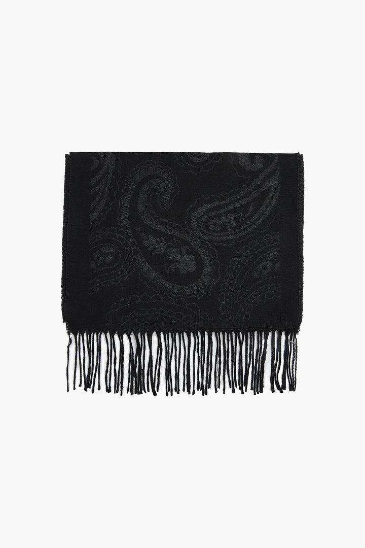 Sciarpa con motivo Paisley|Colore:Nero