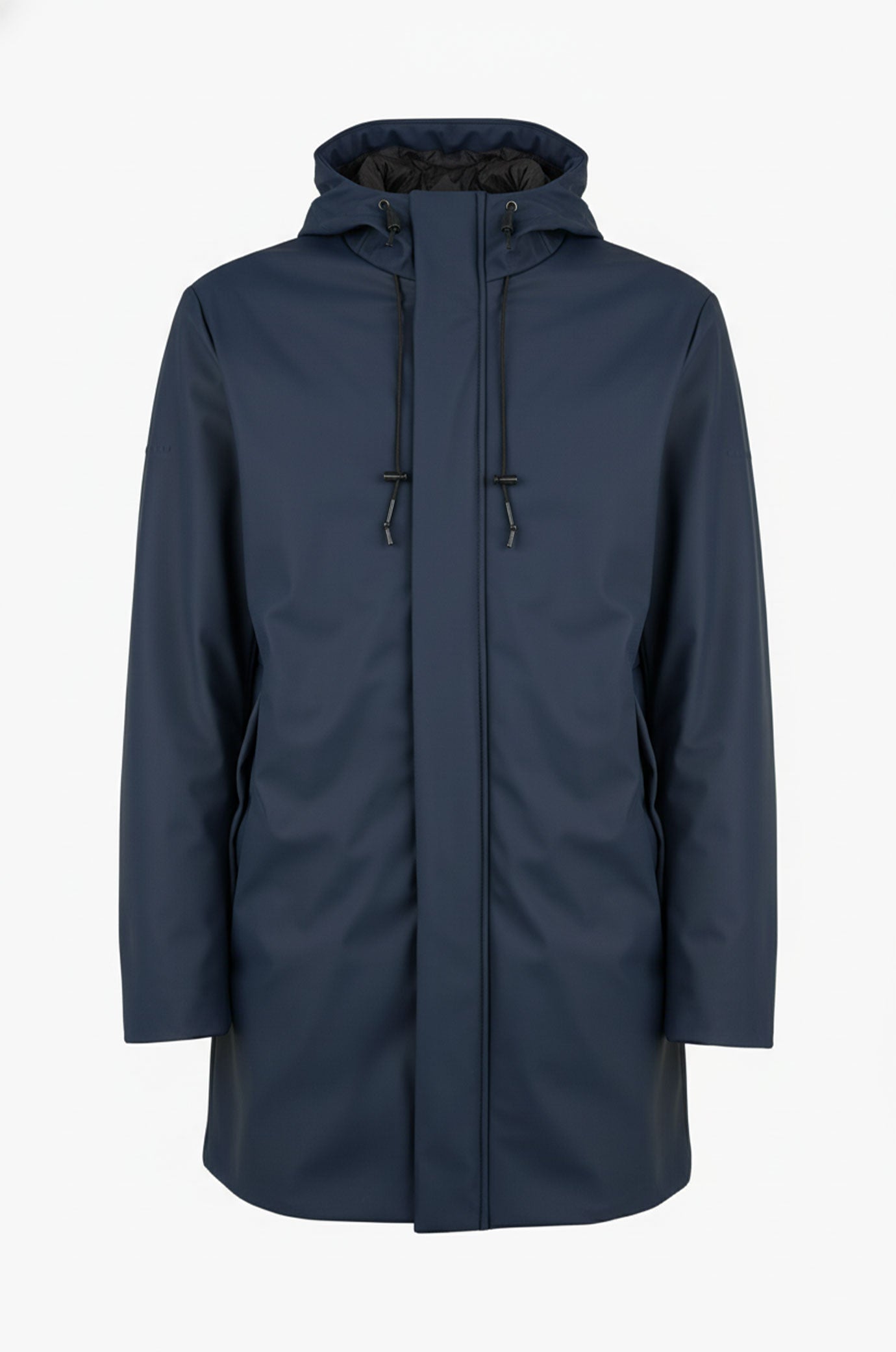 Giubbotto tecnico lungo con cappuccio|Colore:Blu/navy