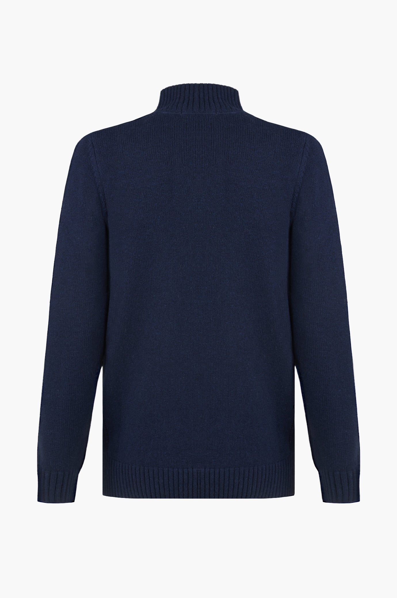 Pullover lupetto misto lana con bottoni|Colore:Blu/navy