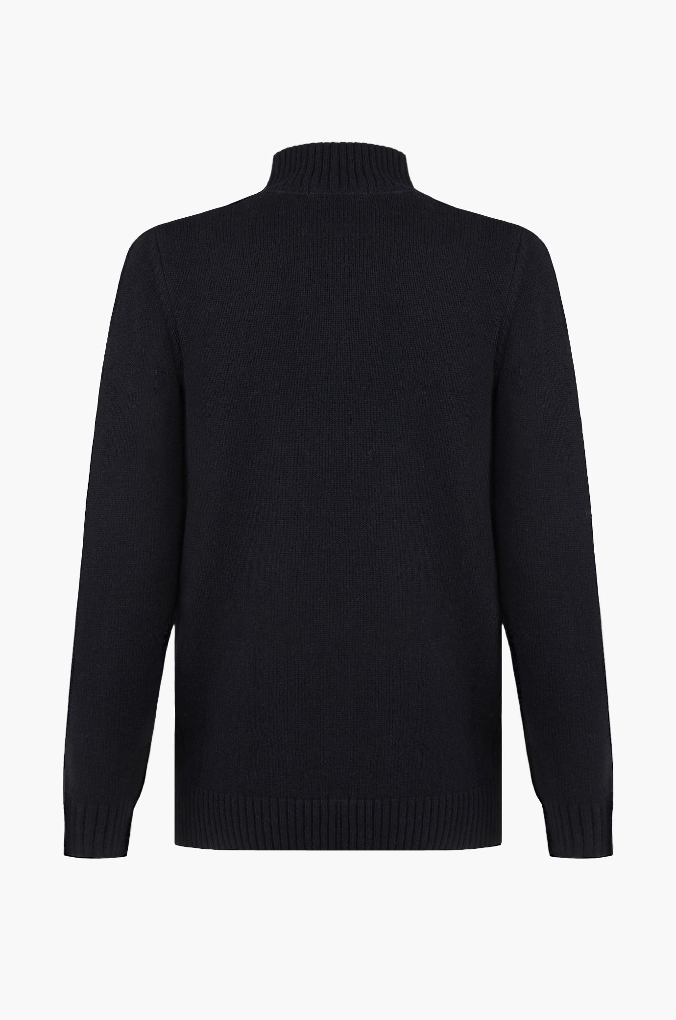 Pullover lupetto misto lana con bottoni|Colore:Nero
