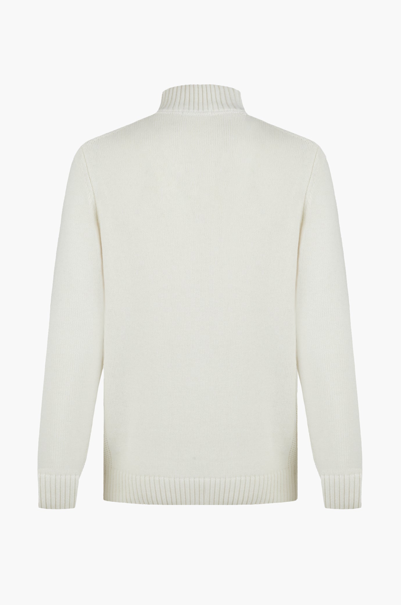Pullover lupetto misto lana con bottoni|Colore:Off white