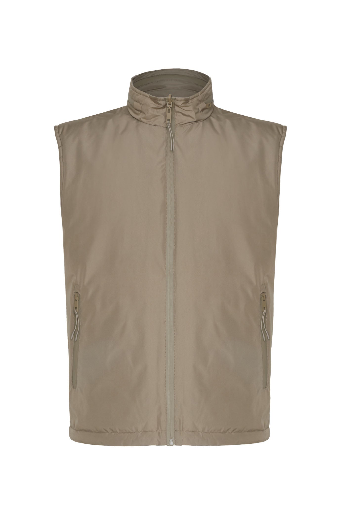 Giubbotto smanicato double face|Colore:Fango