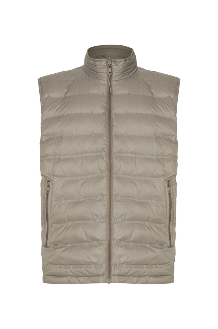 Giubbotto smanicato double face|Colore:Fango