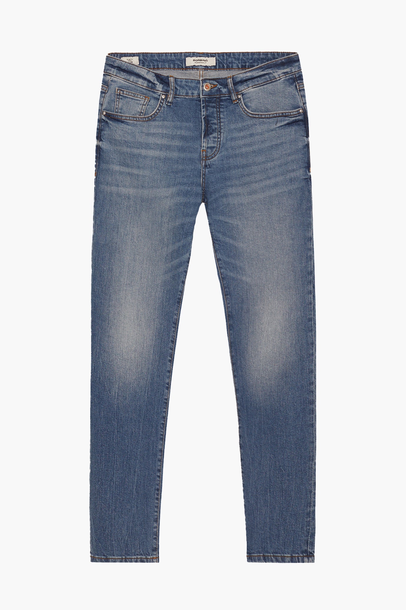 Jeans 5 tasche slim fit lavaggio chiaro|Colore:Denim