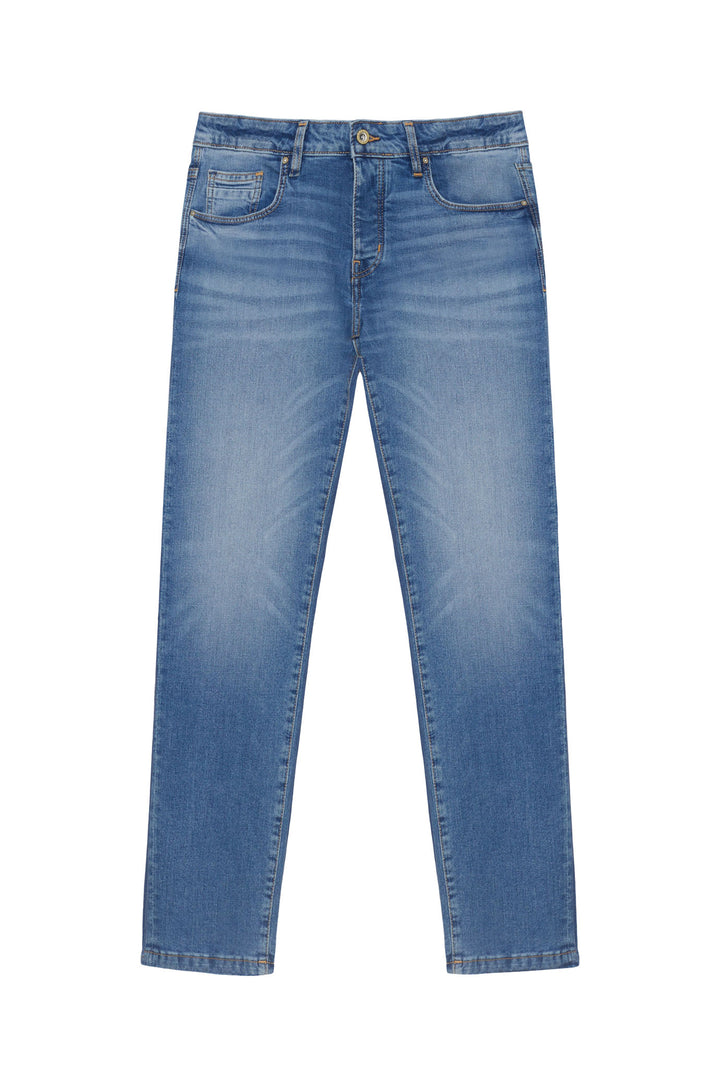Jeans 5 tasche slim fit lavaggio chiaro|Colore:Denim