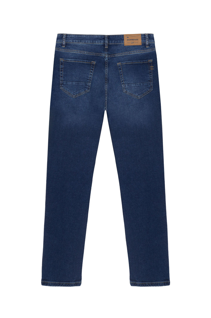 Jeans 5 tasche straight fit lavaggio scuro|Colore:Denim