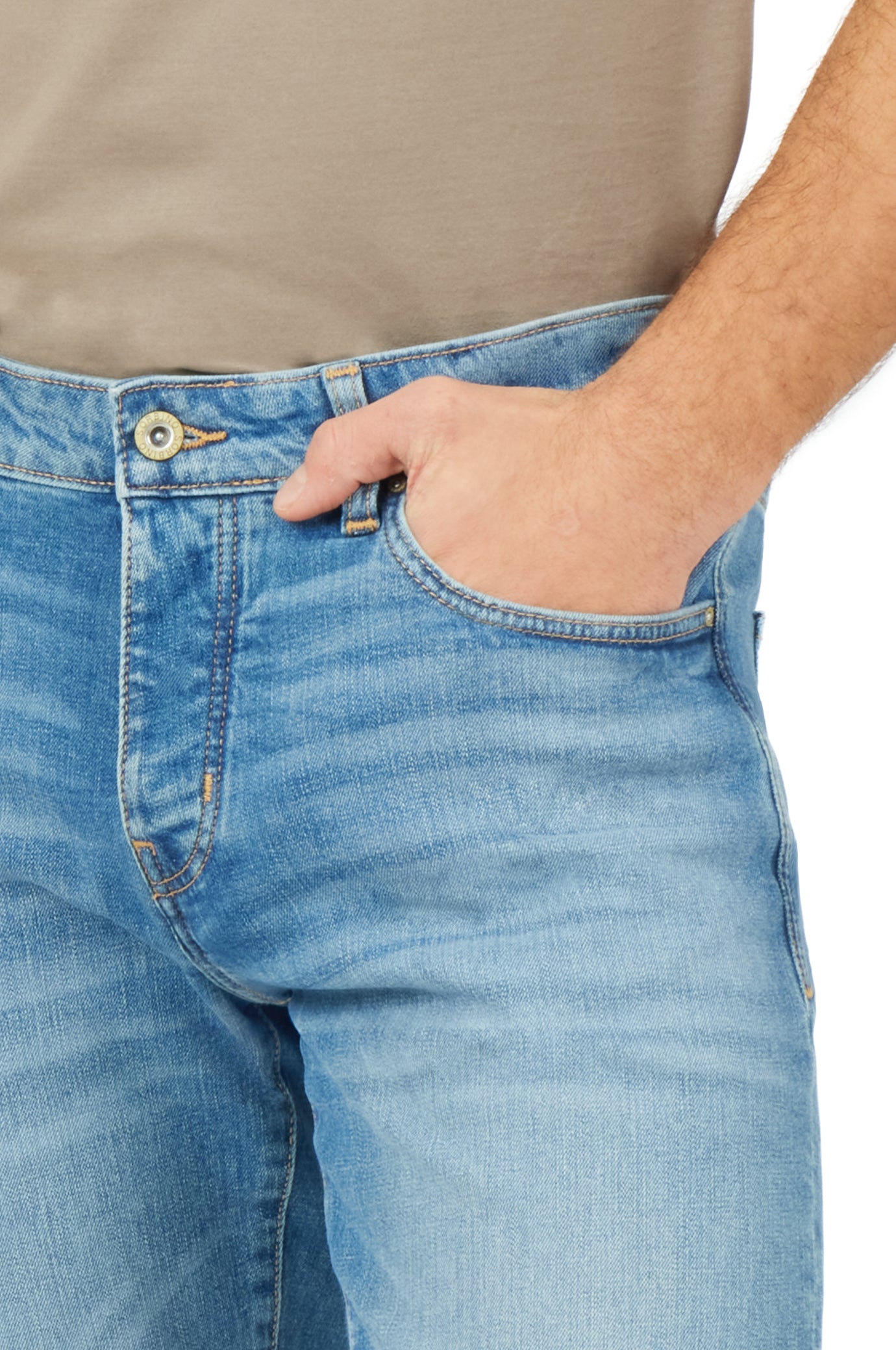 Jeans 5 tasche slim fit lavaggio chiaro|Colore:Denim