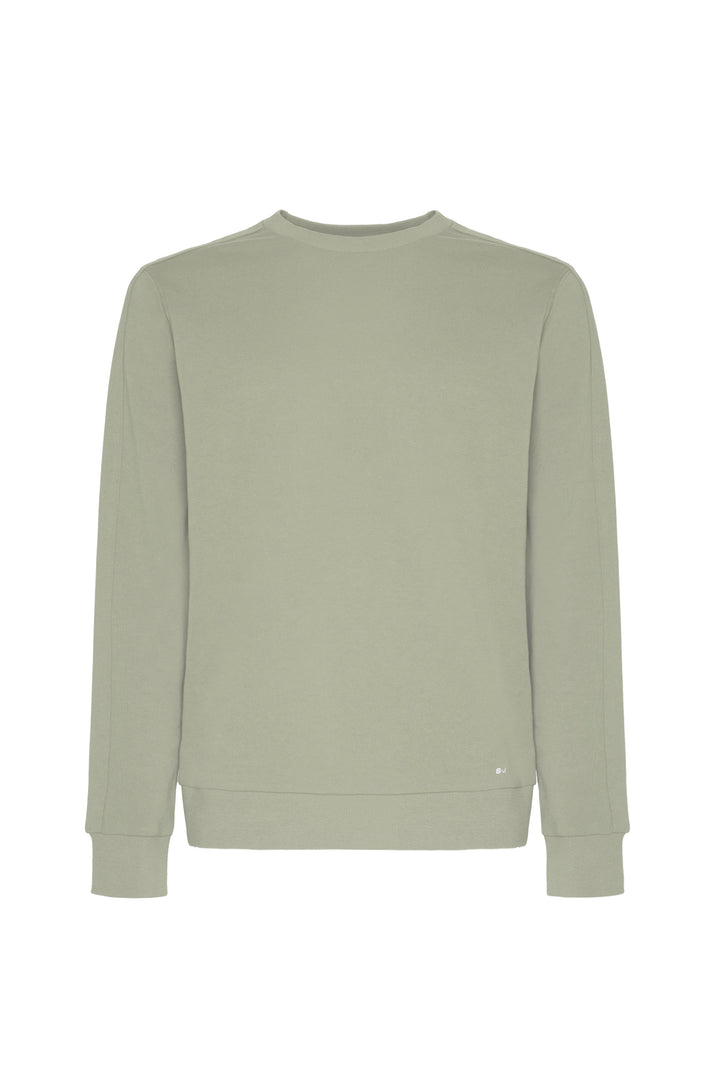 Felpa girocollo basic|Colore:Salvia