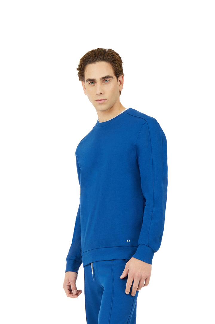 Felpa girocollo basic|Colore:Royal
