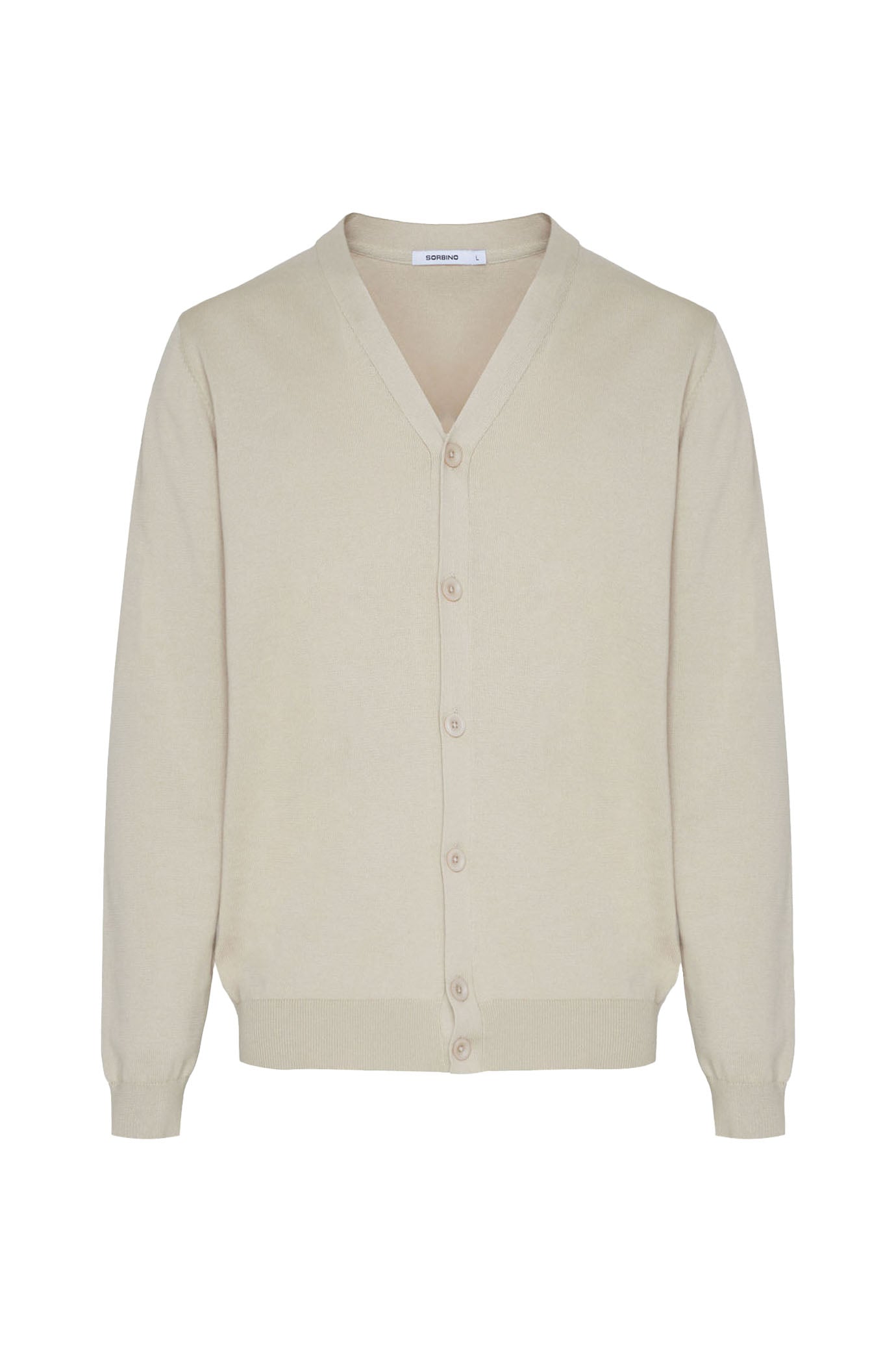 Cardigan in cotone basic|Colore:Beige