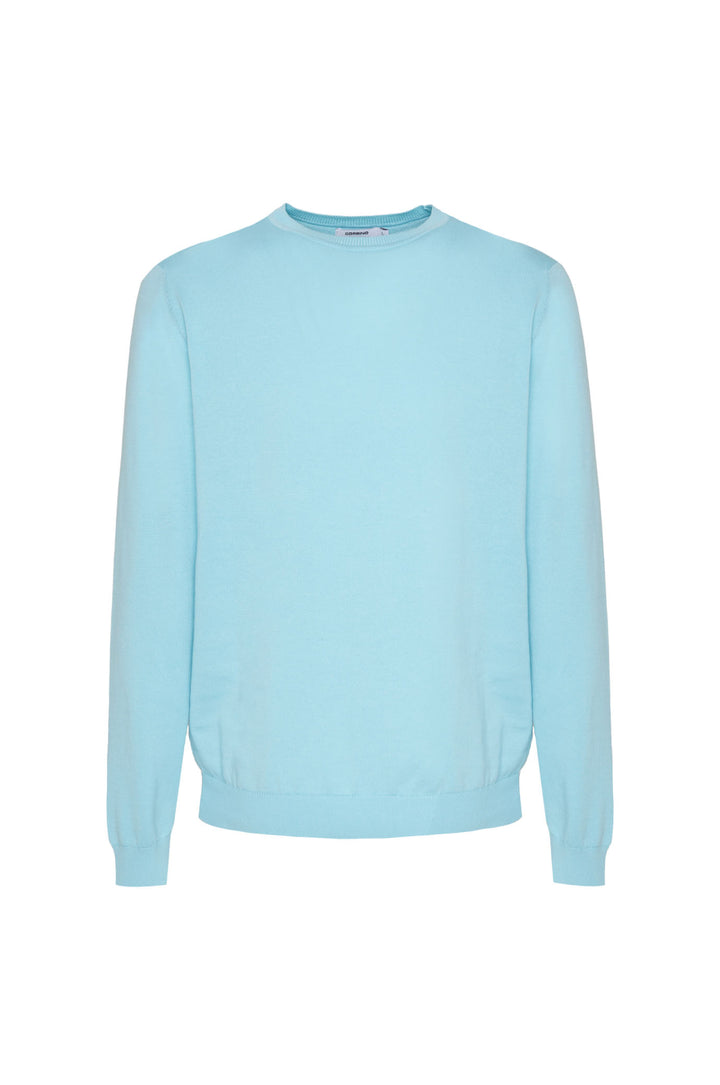 Pullover in cotone basic|Colore:Azzurro