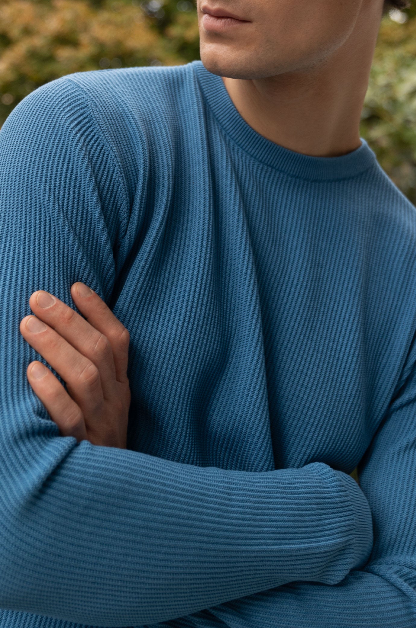 Pullover leggero con struttura|Colore:Oceano