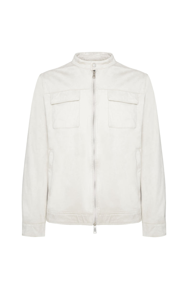 Giubbotto bomber scamosciato|Colore:Pietra