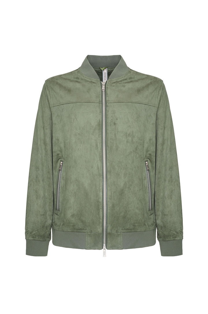 Giubbotto bomber leggero scamosciato|Colore:Muschio