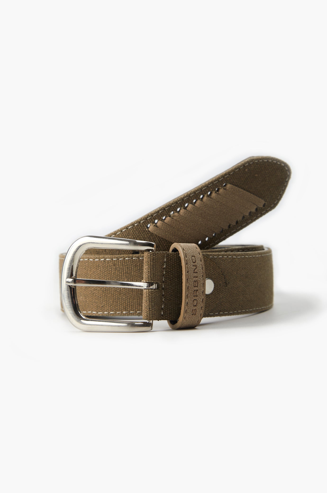 Cintura in pelle con dettagli|Colore:Beige