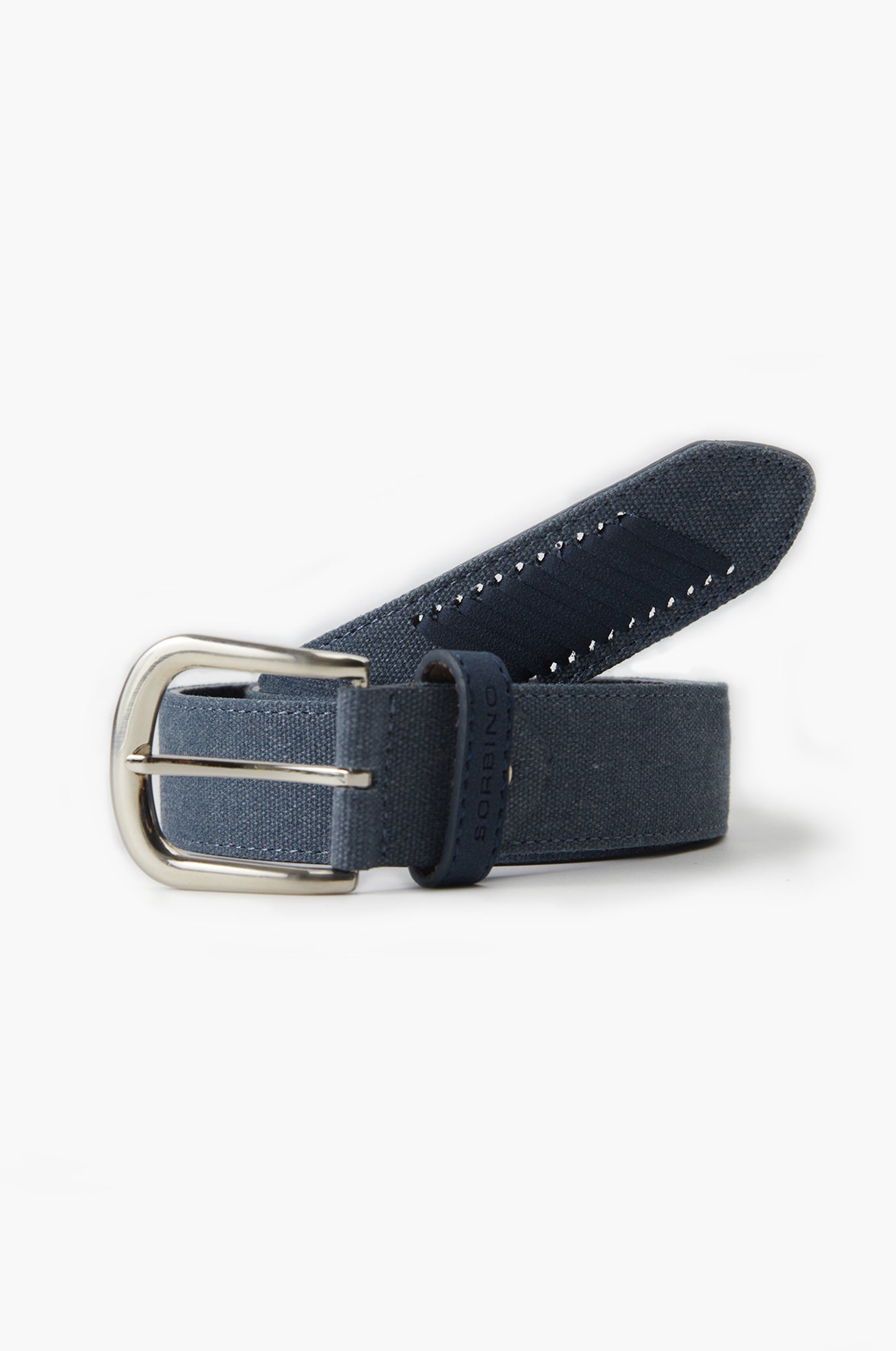 Cintura in pelle con dettagli|Colore:Blu