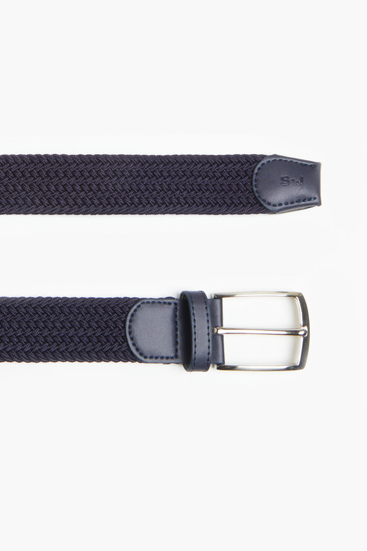 Cintura con struttura intrecciata elastica|Colore:Blu