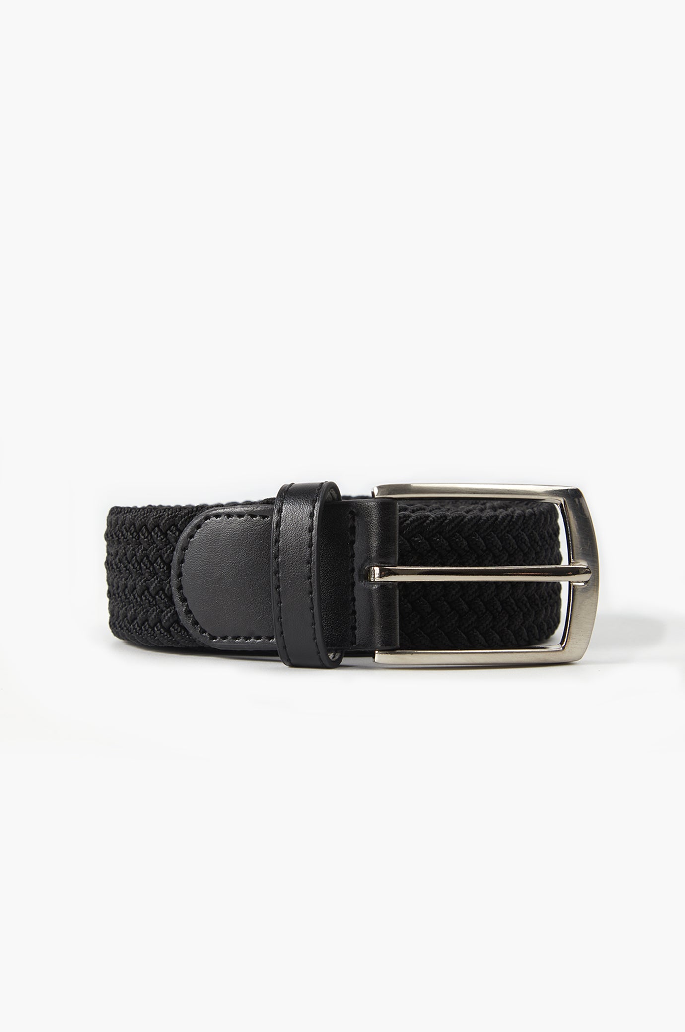 Cintura con struttura intrecciata elastica|Colore:Nero