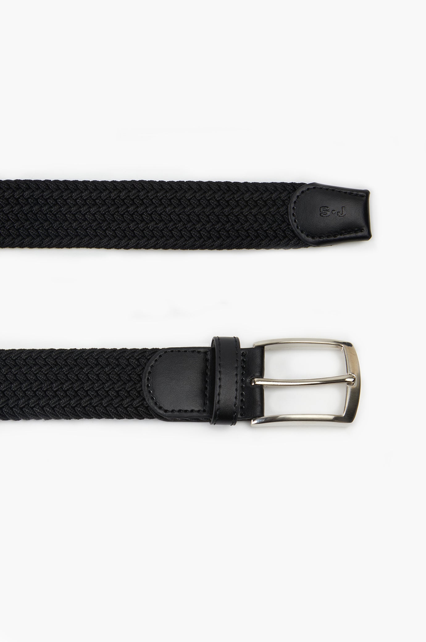 Cintura con struttura intrecciata elastica|Colore:Nero