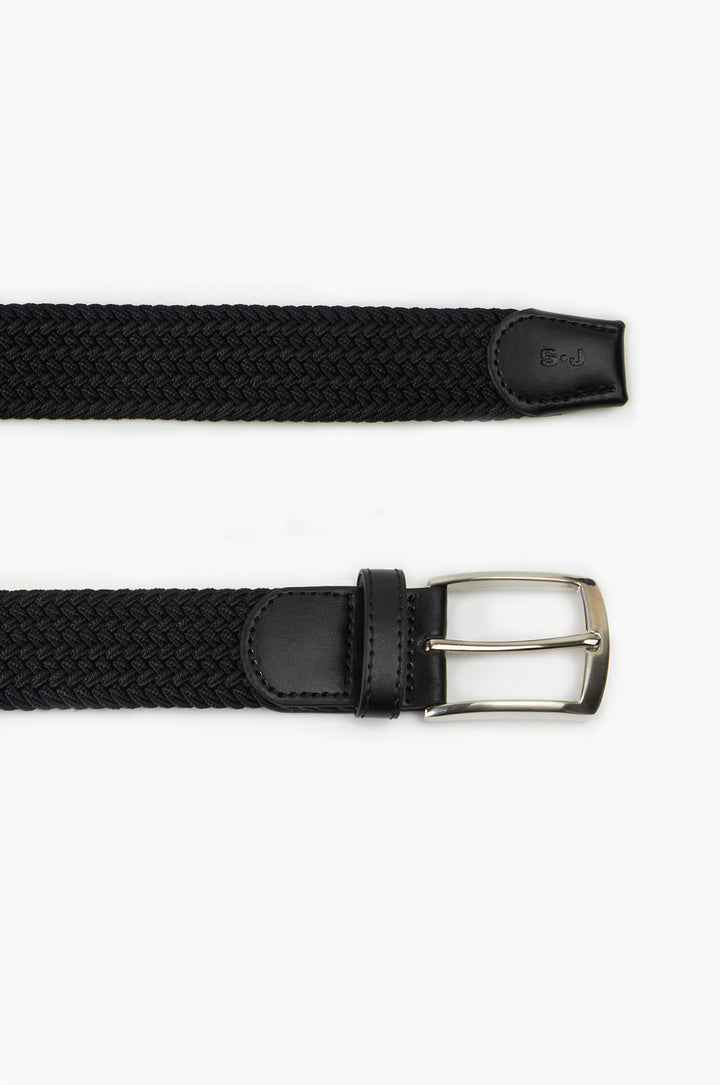 Cintura con struttura intrecciata elastica|Colore:Nero
