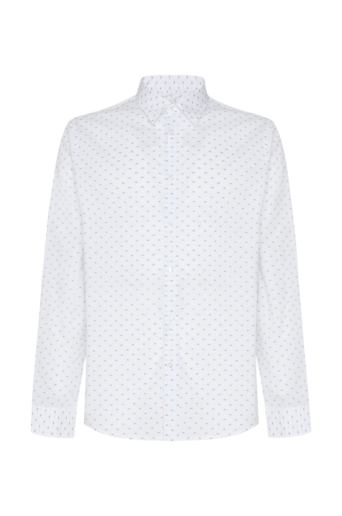 Camicia regular fit micro fantasia|Colore:Bianco