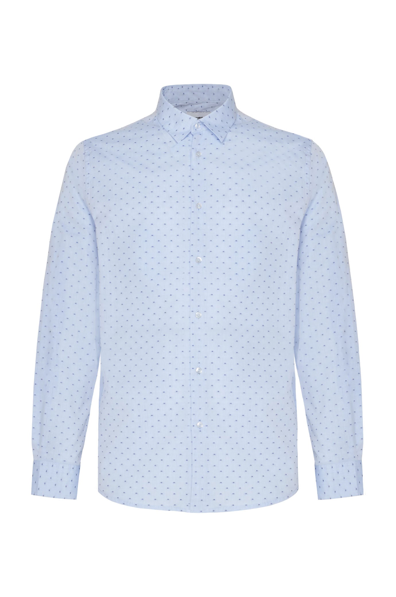 Camicia regular fit micro fantasia|Colore:Blu