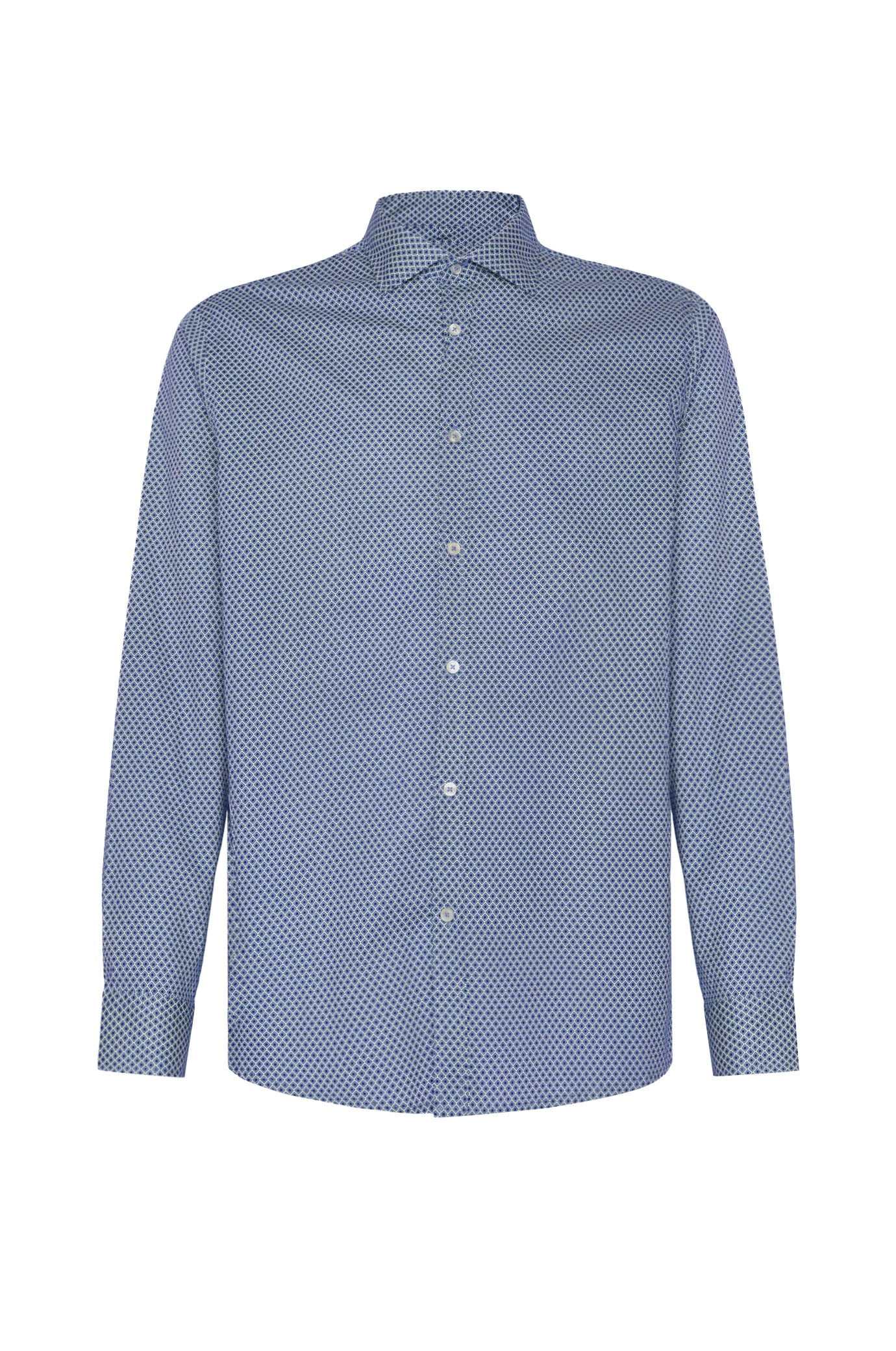 Camicia regular fit micro fantasia|Colore:Celeste