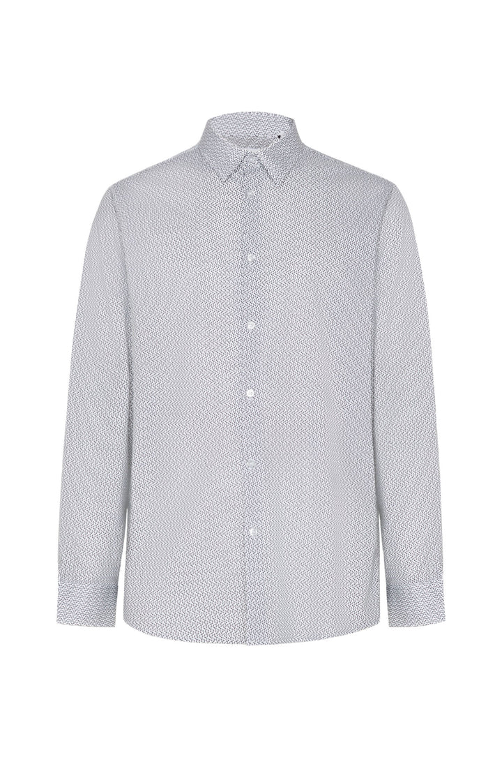 Camicia regular fit micro fantasia|Colore:Bianco