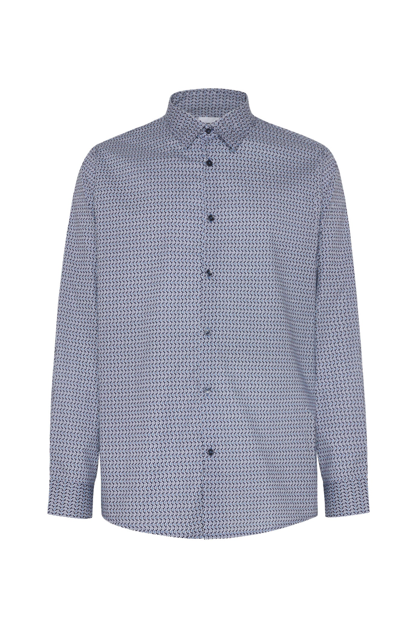 Camicia regular fit micro fantasia|Colore:Blu