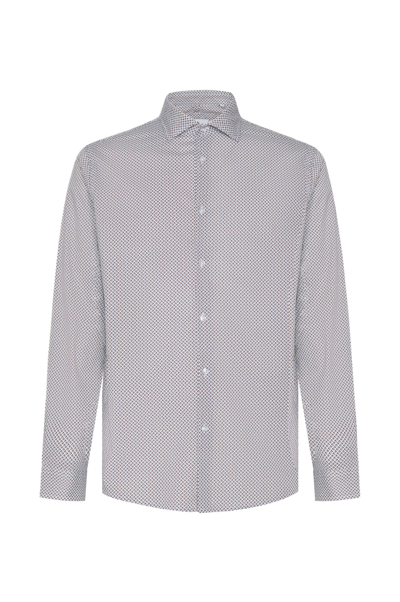 Camicia regular fit micro fantasia|Colore:Bianco