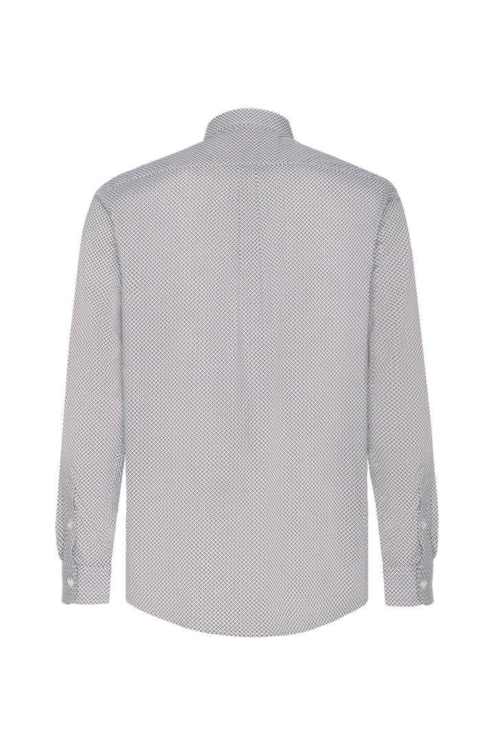 Camicia regular fit micro fantasia|Colore:Bianco
