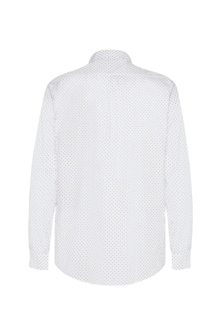 Camicia regular fit micro fantasia|Colore:Fango