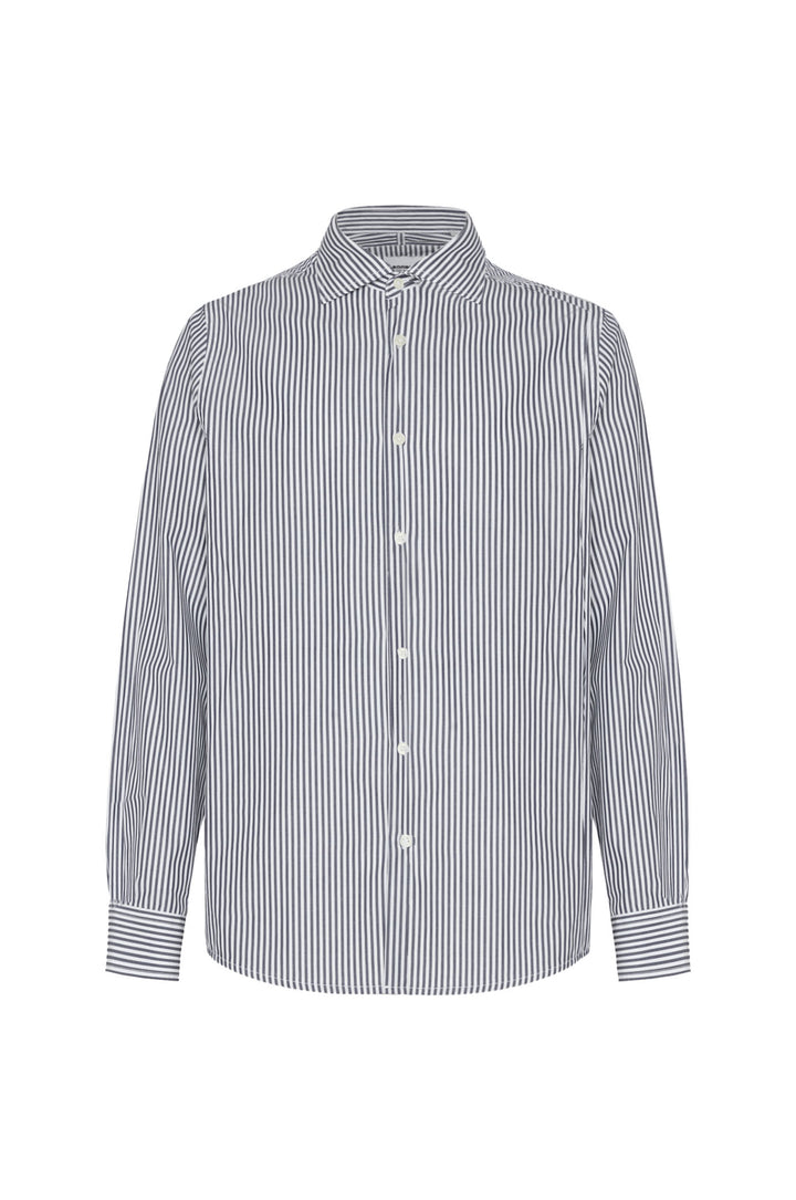 Camicia comfort fit a righe|Colore:Nero