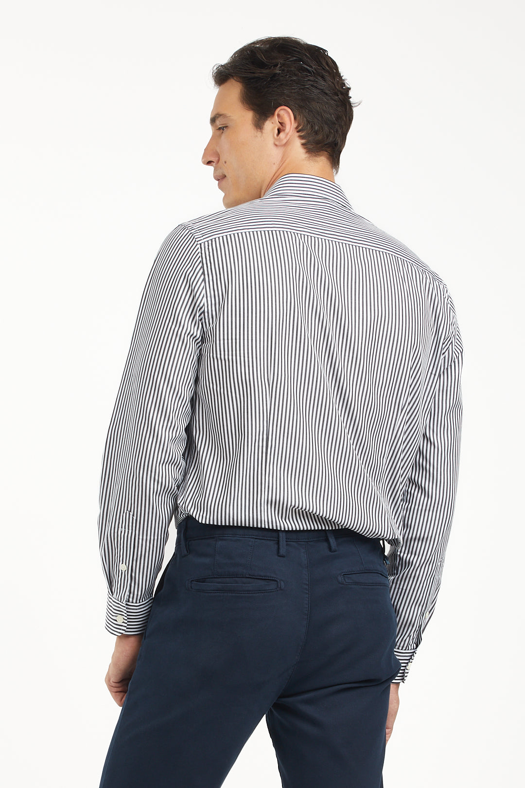 Camicia comfort fit a righe|Colore:Nero