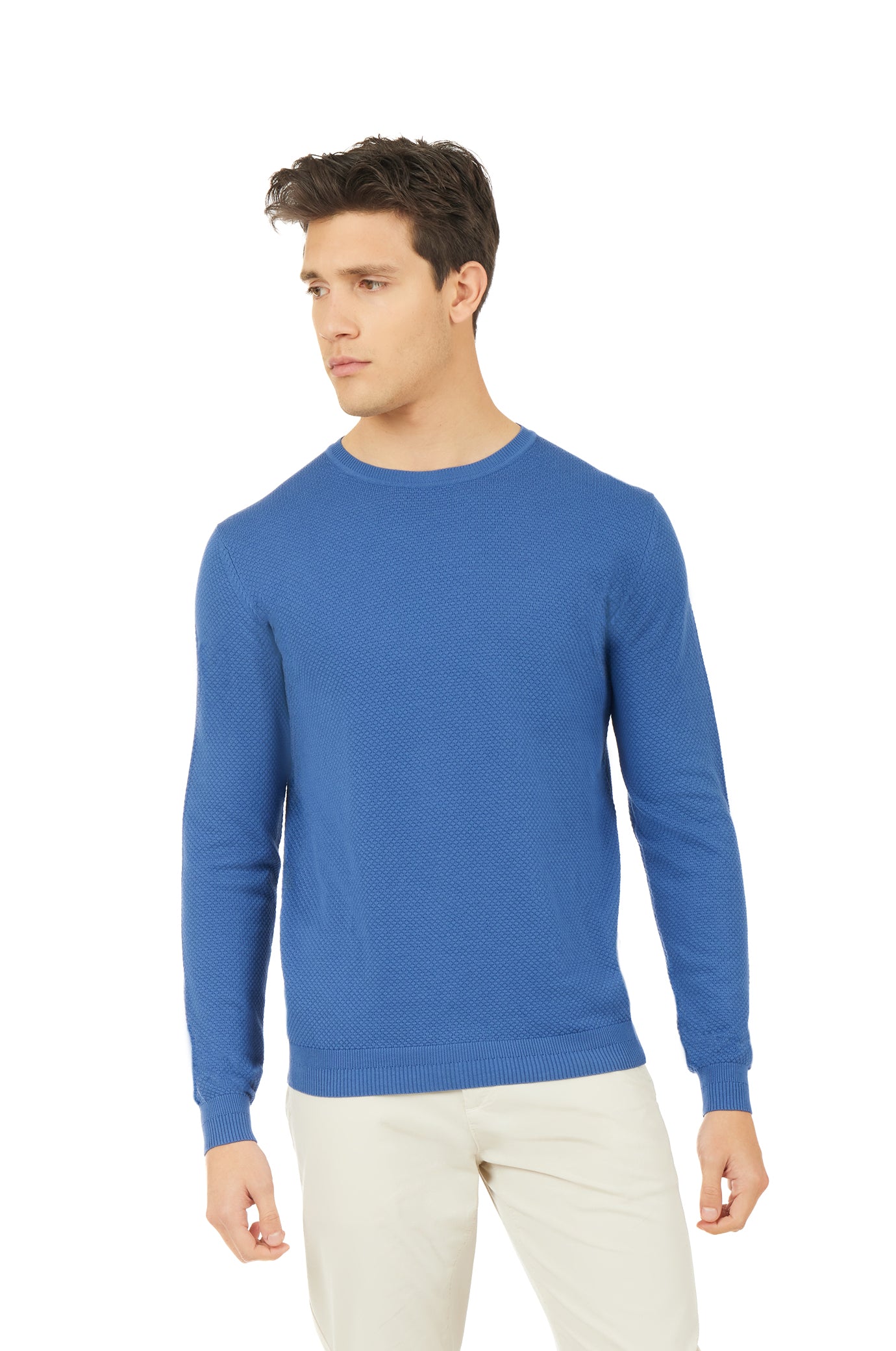 Pullover leggero con struttura|Colore:Indaco