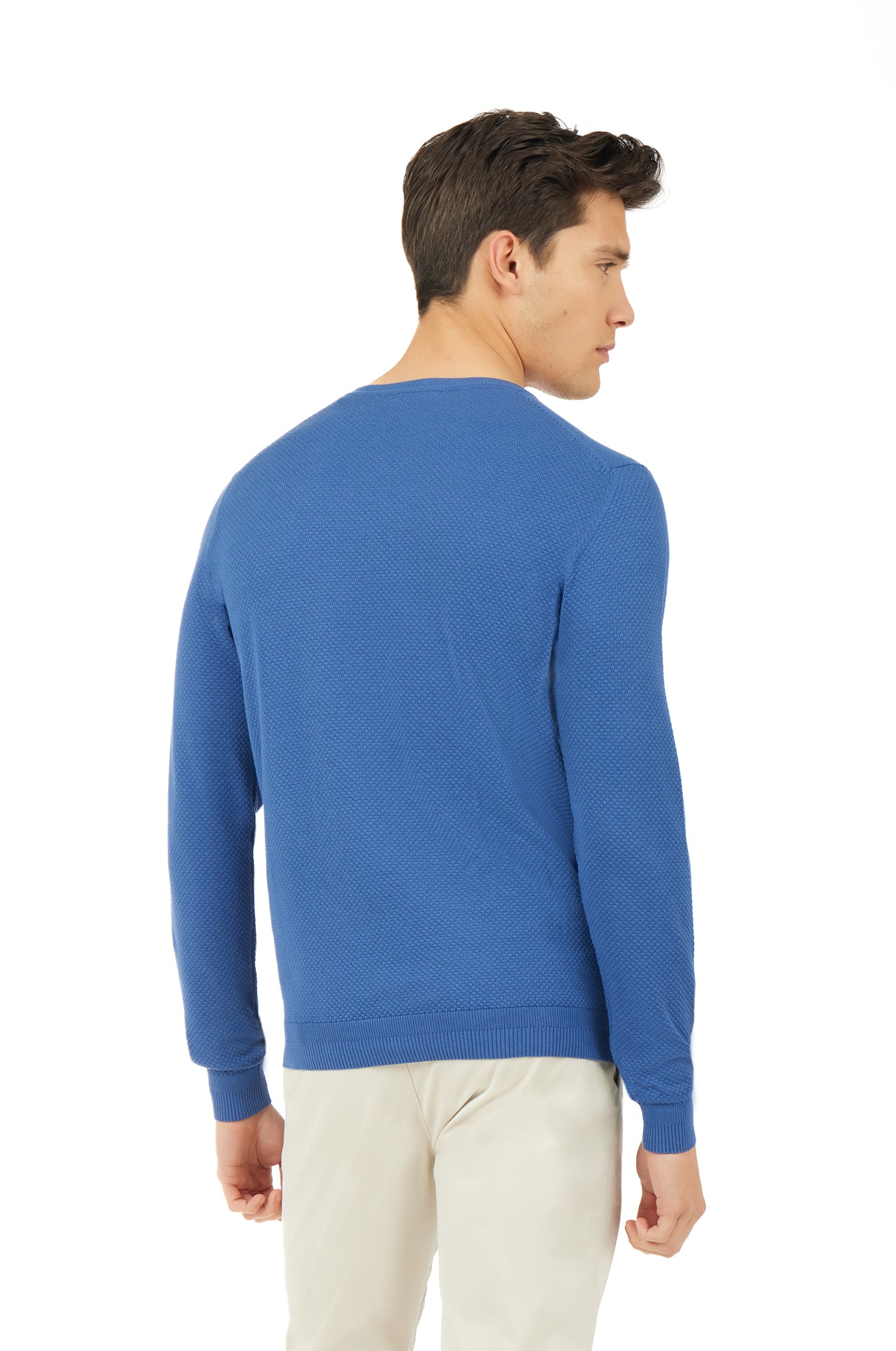 Pullover leggero con struttura|Colore:Indaco