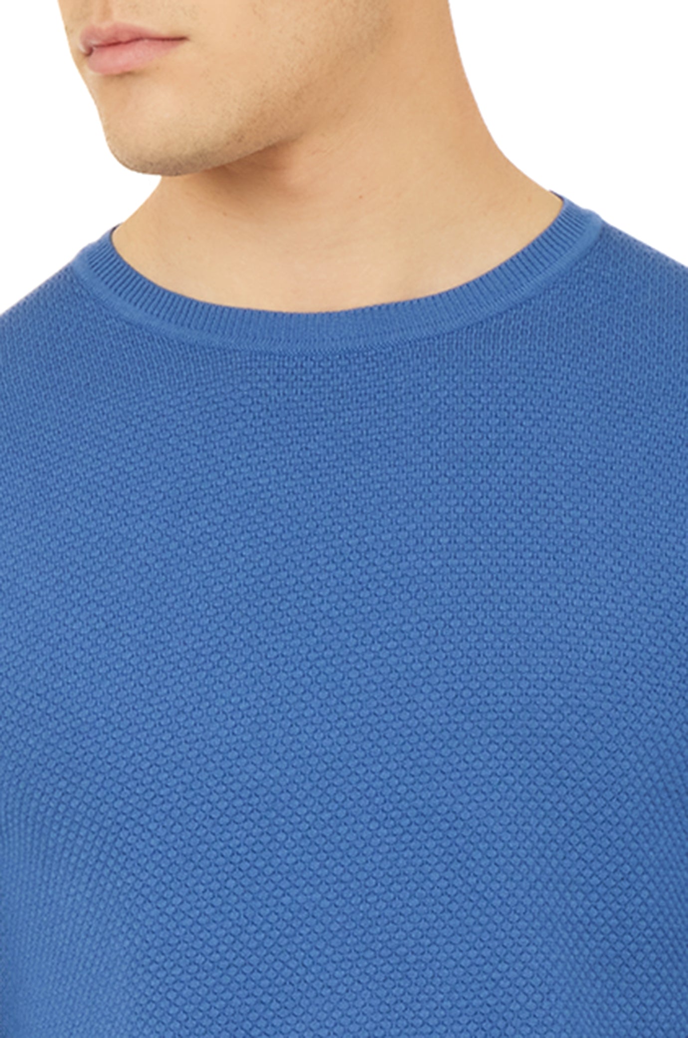 Pullover leggero con struttura|Colore:Indaco
